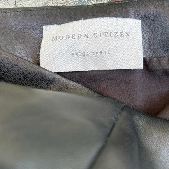 Modern Citizen Harley XL black vegan leather A line skirt - Picture 4 of 8